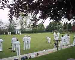 A game of bowls being played at Buxted